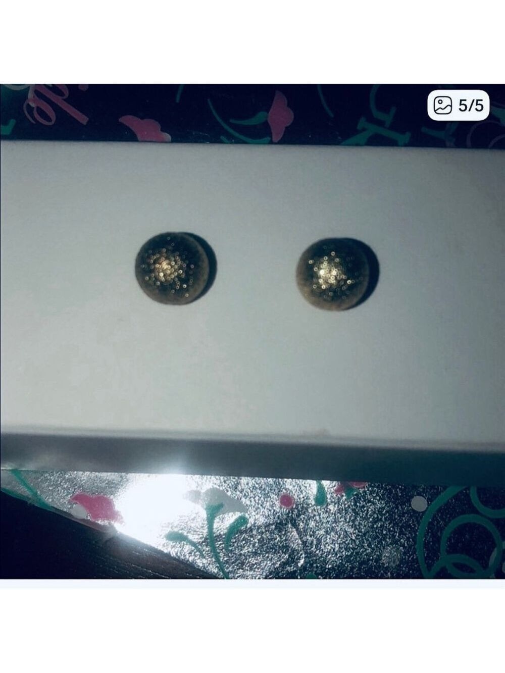 Silver Stud Ball Earrings - Picture 1 of 2